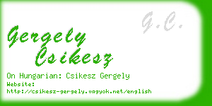 gergely csikesz business card